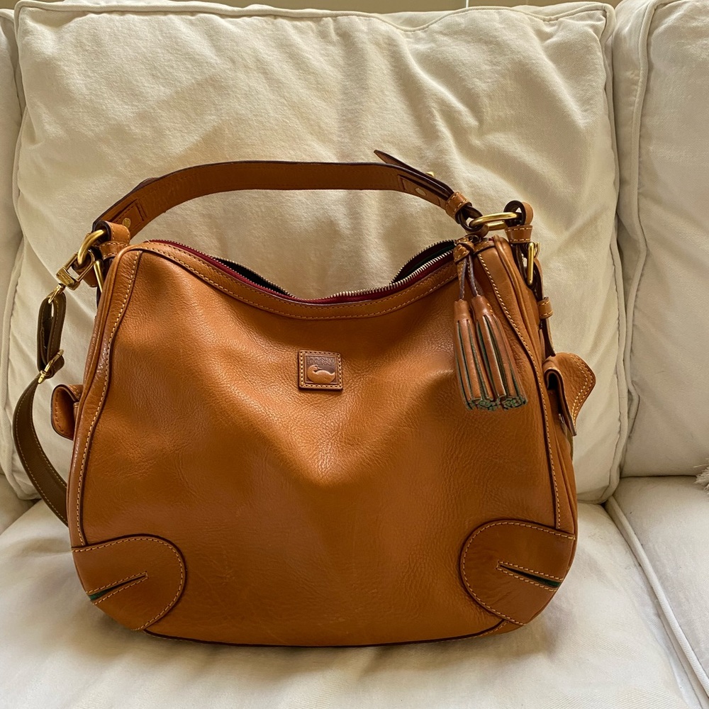 Dooney & Bourke Florentine Cognac Leather Hobo Bag
